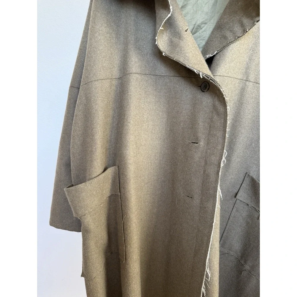 H+ Par Hannoh Deconstructed Wool‎ Oversized Coat Avant-Garde Minimalist SZ 38 - Picture 3 of 9
